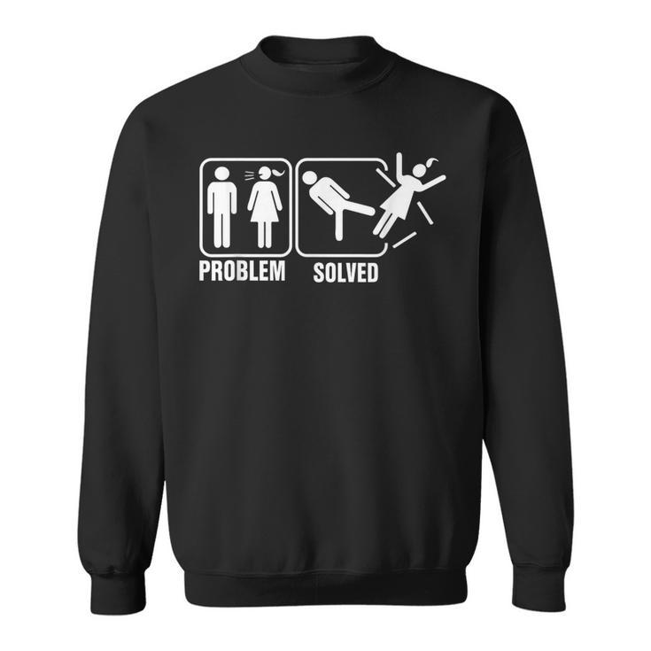 Problem-Solved Humor Stick Man Sweatshirt