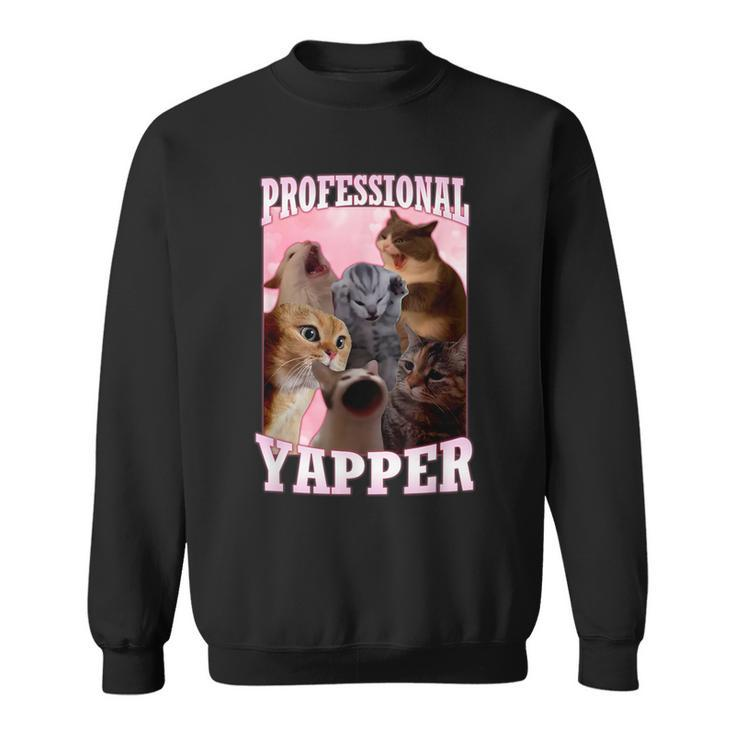 Professional Yapper Meme Screaming Cat Sweatshirt