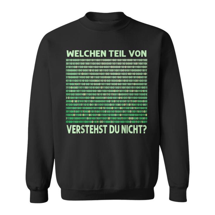 Programmer Admin Which Partonerstehst Du Nicht Sweatshirt