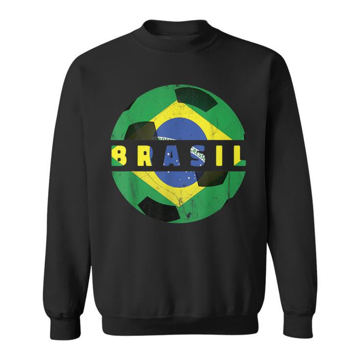 Projeto Do Brasil De Futebol Brazil Flag Soccer Team Fan Sweatshirt