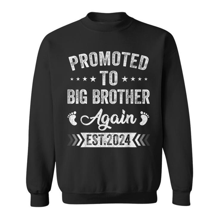 Promoted To Big Brother Again Est 2024 Announcement Sweatshirt