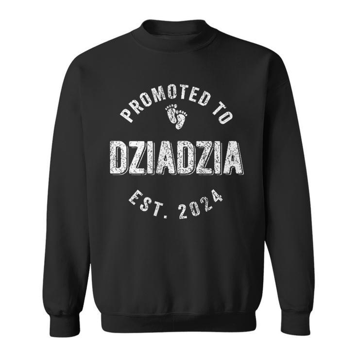 Promoted To Dziadzia Est 2024 Polish Grandpa First Time Sweatshirt