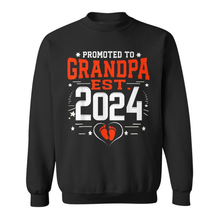 Promoted To Grandpa Est 2024 New Grandpa Father's Day 2024 Sweatshirt