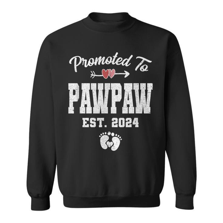 Promoted To Pawpaw Est 2024 First Time Fathers Day Sweatshirt