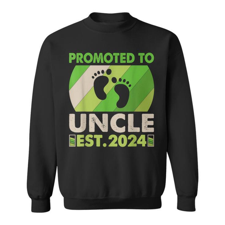 Promoted To Uncle 2024 Vintage I'm Going To Be An Uncle 2024 Sweatshirt
