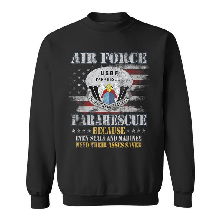 Proud Air Force Pararescue Veteran Vintage Flag Veterans Day Sweatshirt