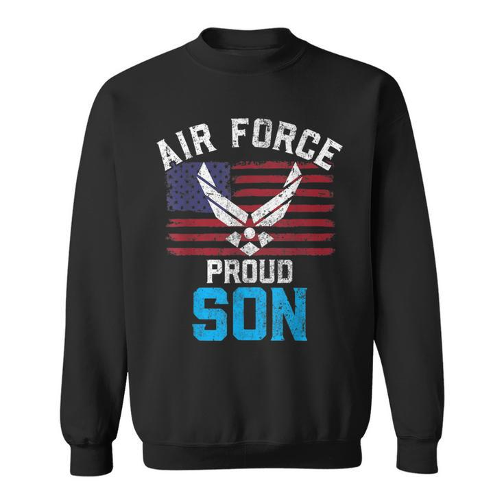 Proud Air Force Son American Flag Veteran Sweatshirt
