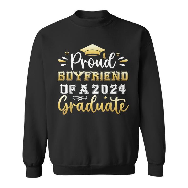 Proud Boyfriend Of A 2024 Graduate Senior Graduation Men Sweatshirt