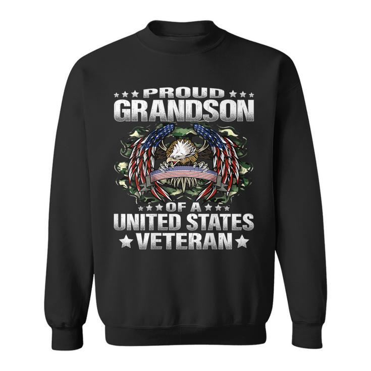 Proud Grandson Of A United States Veteran Military Family Sweatshirt