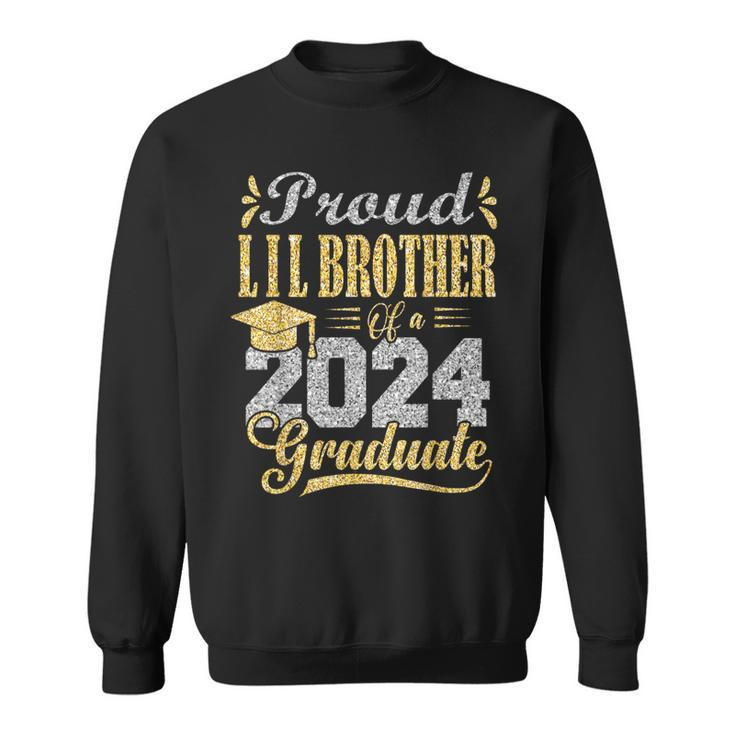 Proud Lil Brother Of A 2024 Graduate Graduation Senior 2024 Sweatshirt