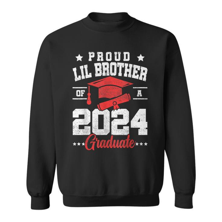 Proud Lil Brother Of A Class Of 2024 Graduate Senior Sweatshirt