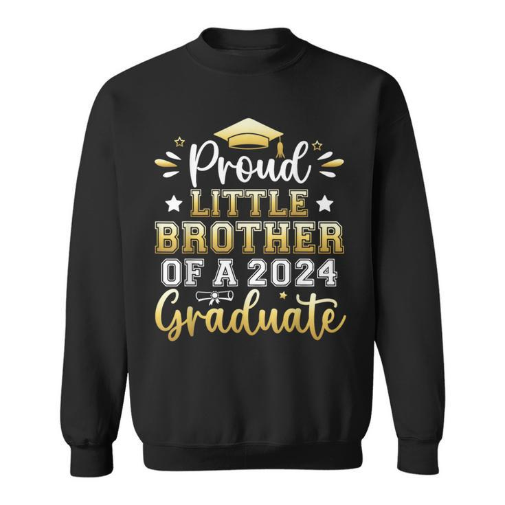 Proud Little Brother Of A 2024 Graduate Senior Graduation Sweatshirt