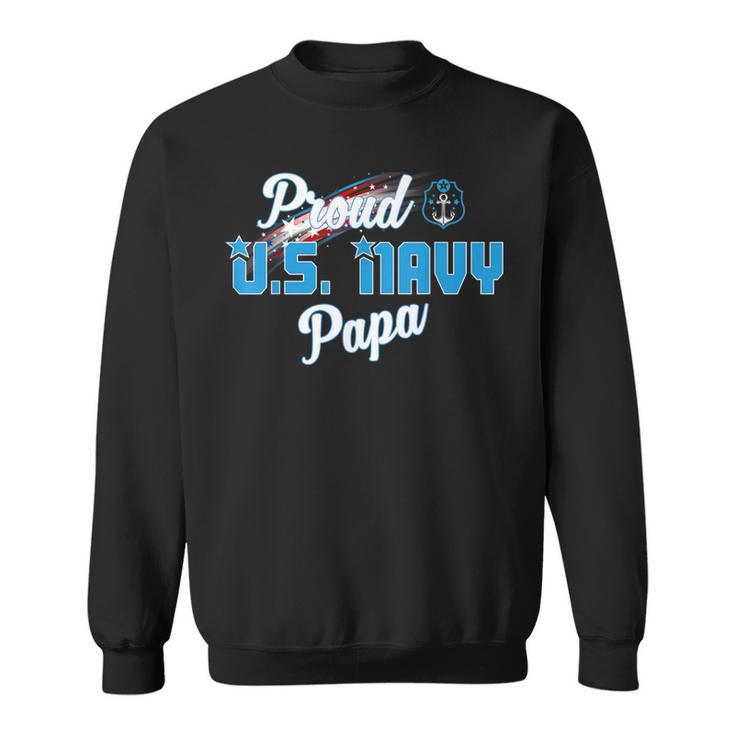 Proud Us Navy Papa Veteran Day Sweatshirt