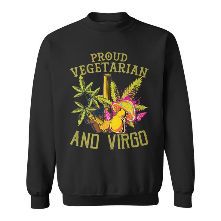Proud Vegetarian Weed Virgo Vintage 420 Sweatshirt