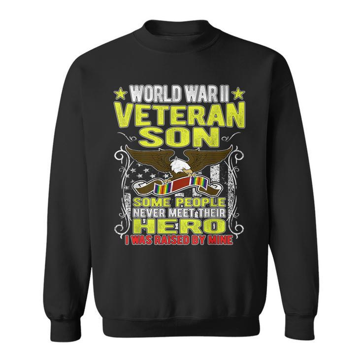 Proud World War 2 Veteran Son Military Ww 2 Veterans Family Sweatshirt