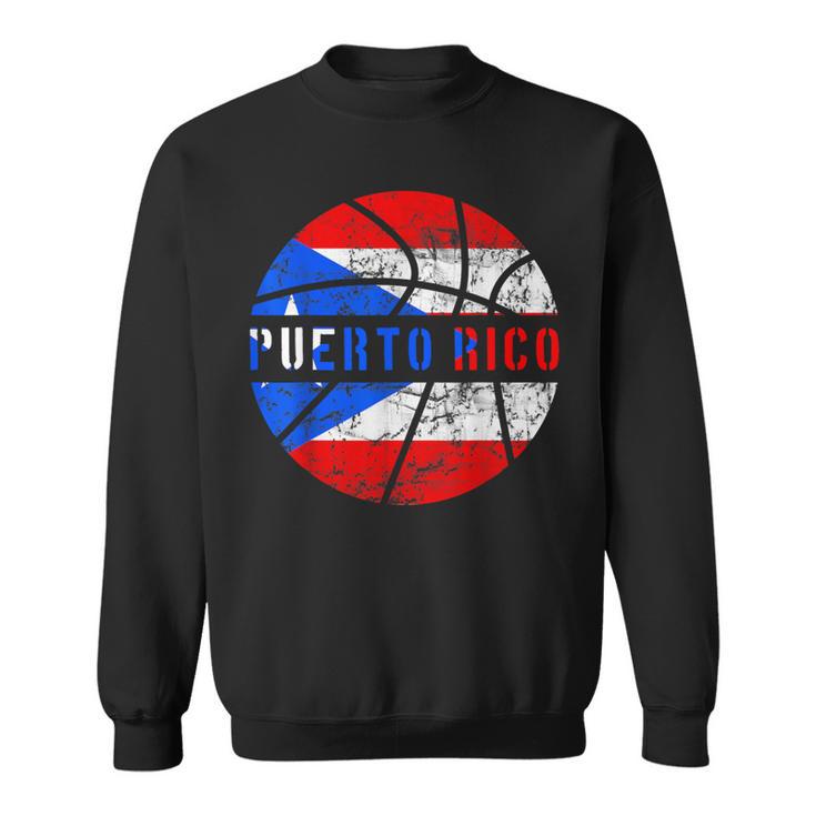 Puerto Rico Flag Basketball Puerto Rico Team Fans Lover Sweatshirt