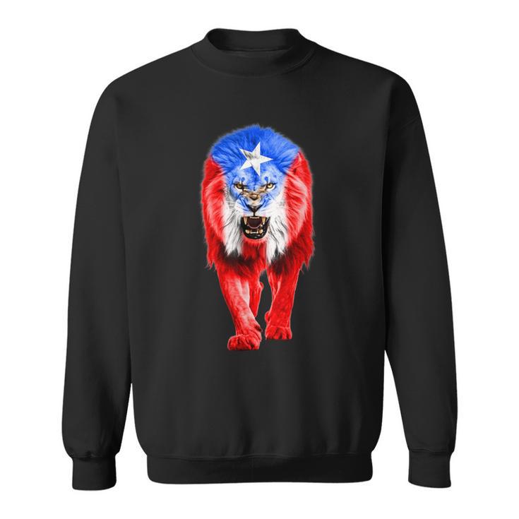 Puerto Rico Flag Lion Pride Puerto Rican Hispanic Sweatshirt