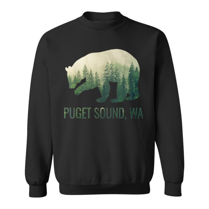 Puget Sound Bear State Of Washington Pacific Nw Wildlife Sweatshirt