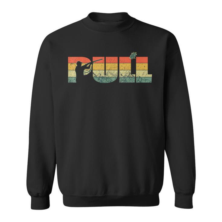 Pull Retro Vintage Clay Trapshooting Clay Hunting Shooting Sweatshirt