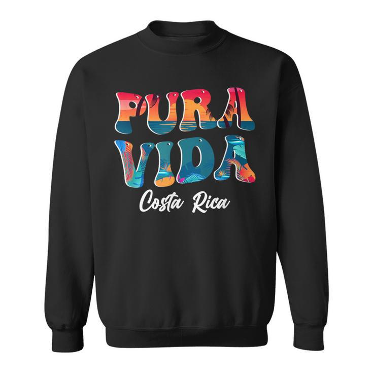 Pura Vida Costa Rica Souvenir Cool Central America Travel Sweatshirt