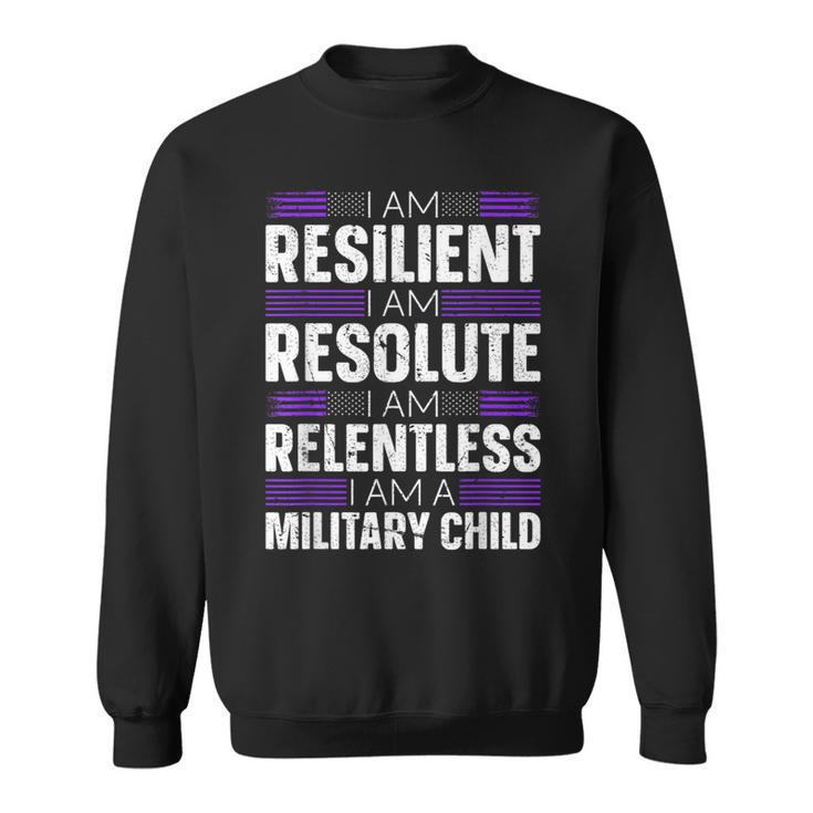 Purple Up I Am A Military Child Sweatshirt