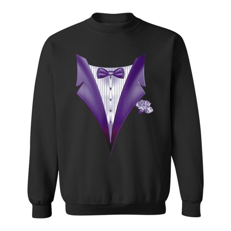 Purple Tuxedo Tux Sweatshirt