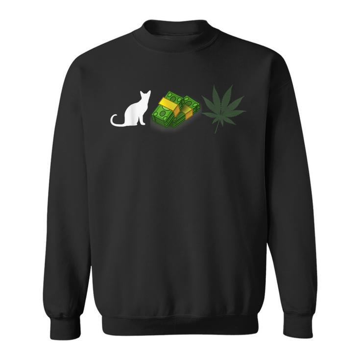 Pussy Money Weed Graphic For 420 Day Sweatshirt