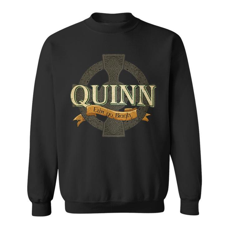 Quinn Irish Surname Quinn Irish Family Name Celtic Cross Sweatshirt