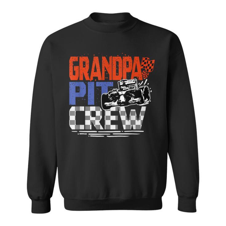 Race Car Themed Birthday Party Grandpa Pit Crew Costume Sweatshirt