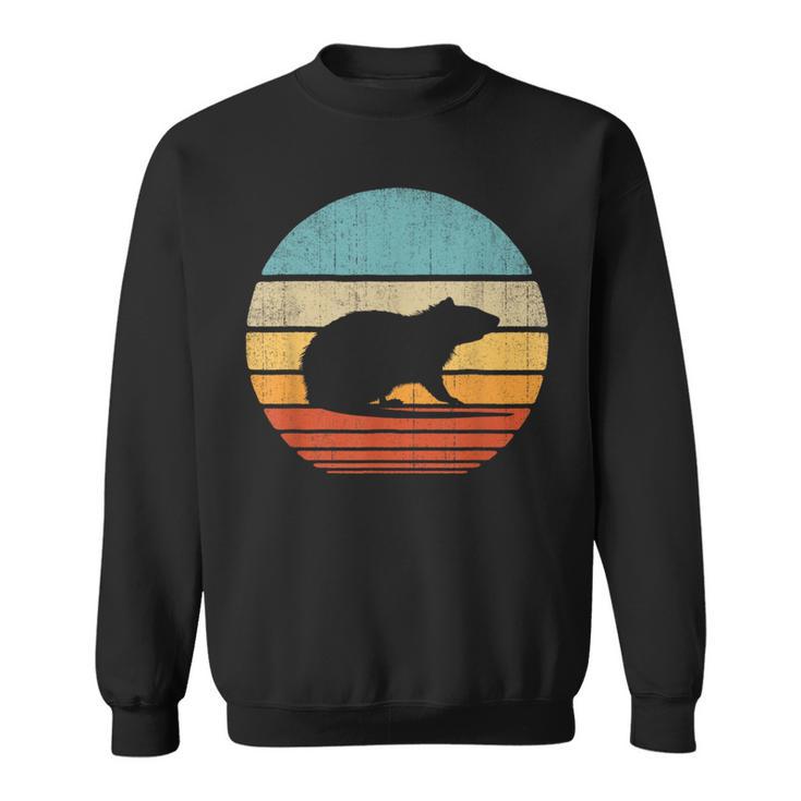 Rat Retro Vintage 60S 70S Sunset Rodent Animal Women Sweatshirt