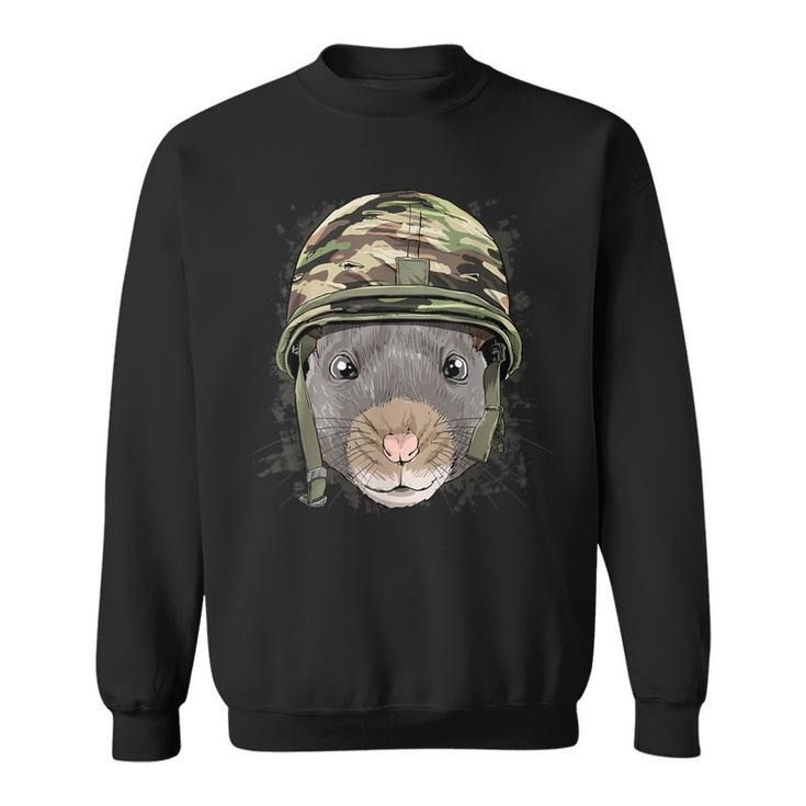 Rat Soldier Veteran Army Rat Rodent Lover Sweatshirt