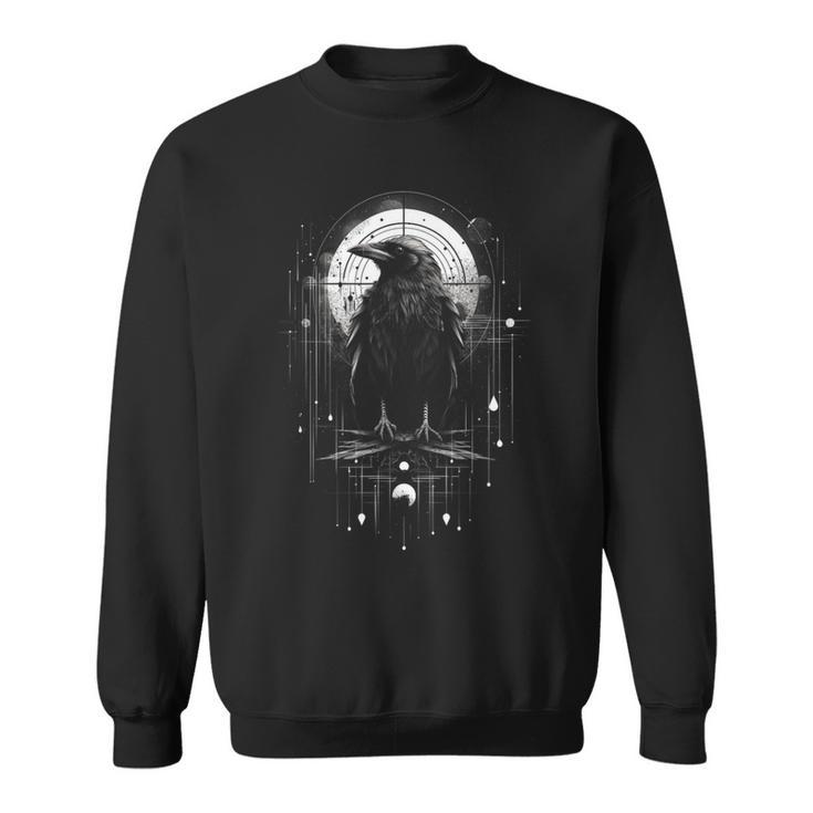 Raven Crow Dark Bird Witchcraft Omens Midnight Sweatshirt