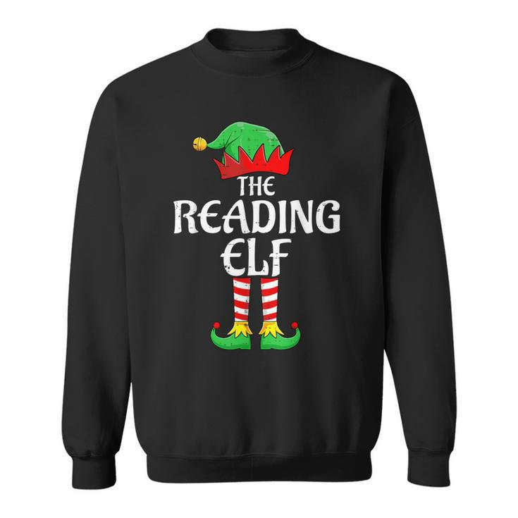 The Reading Elf Xmas Matching Christmas Family Pajama Sweatshirt