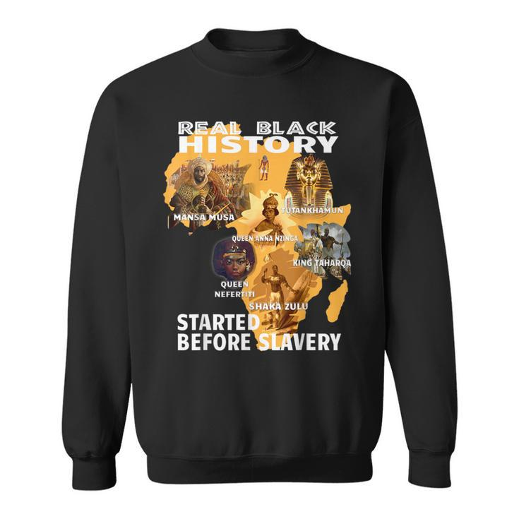 Real Black History Started Before Slavery Vintage African Sweatshirt