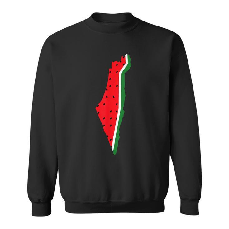 Real Palestine Watermelon Map Sweatshirt