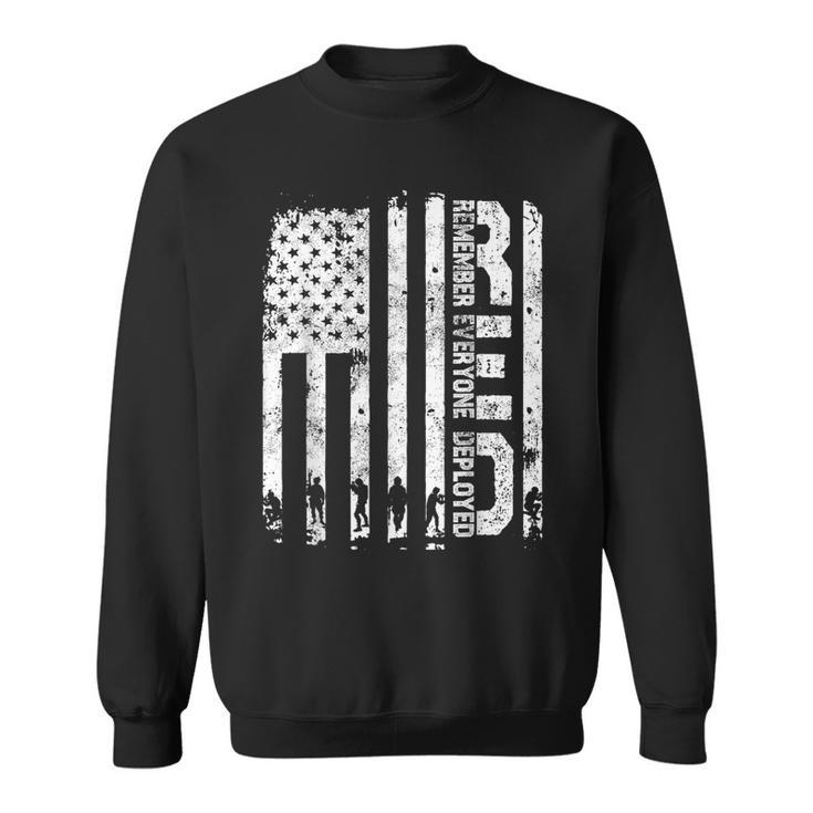Red Friday Remember Everyone Deployed Military Wear Red Sweatshirt