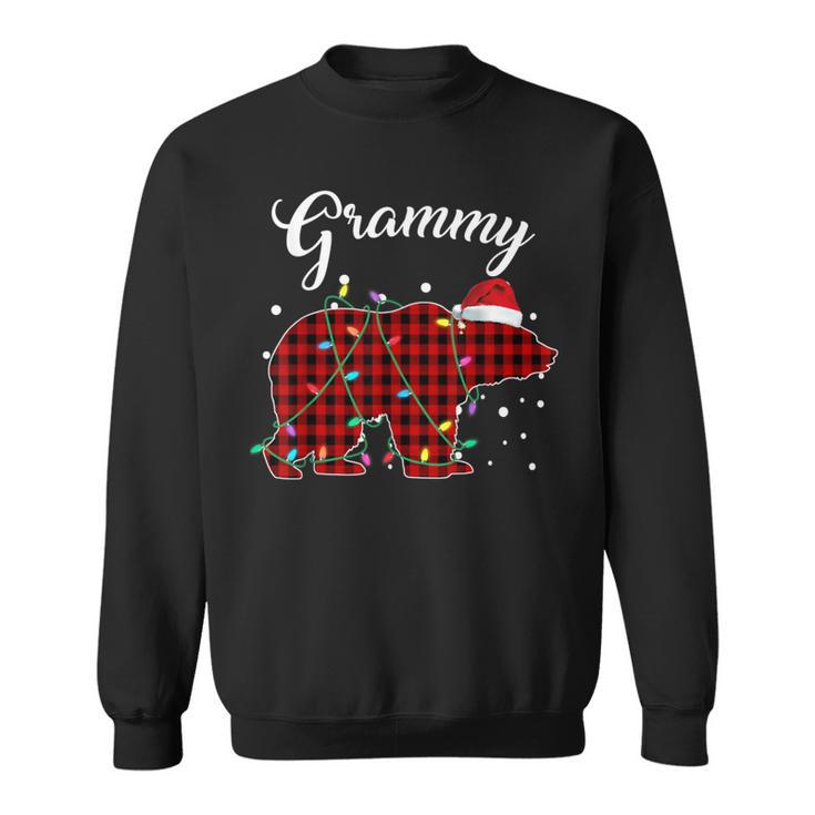 Red Plaid Grammy Bear Matching Buffalo Pajama Sweatshirt