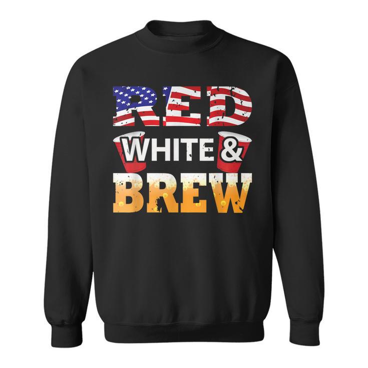 Red White And Brew Grunge Flag Sweatshirt