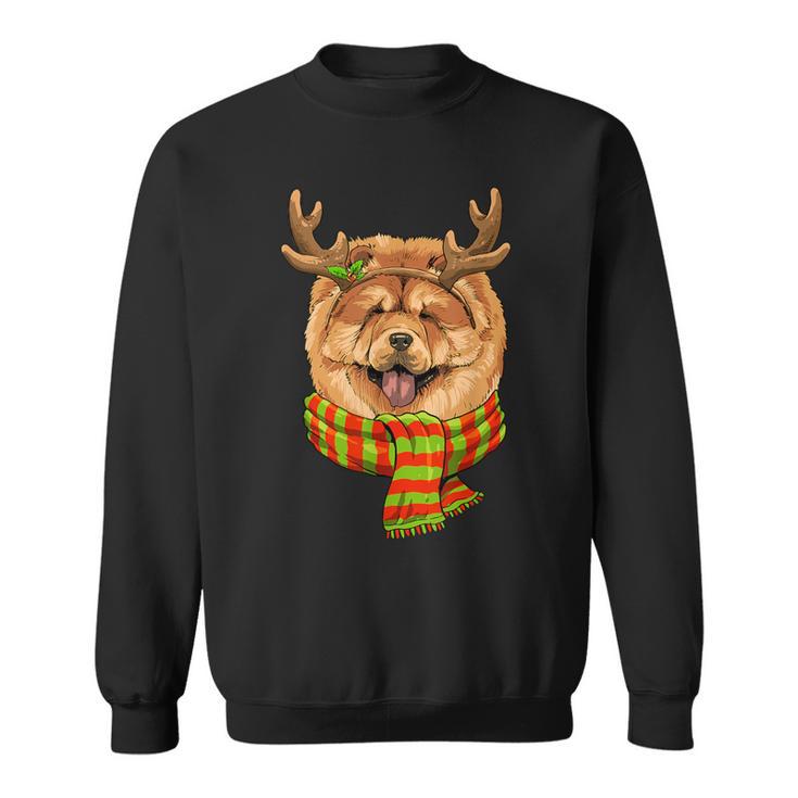 Reindeer Chow Chow Christmas Xmas Dog Chow Chow Lover Sweatshirt