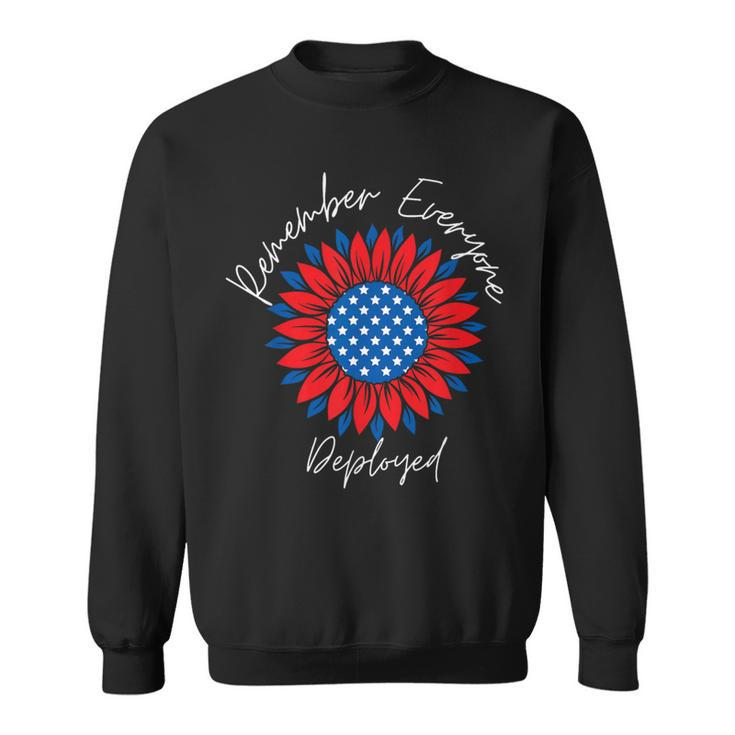 Remember Everyone Deployed-Wear Red On Friday Military Sweatshirt