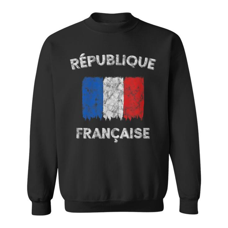 Republique Francaise Vintage French Flag Sweatshirt