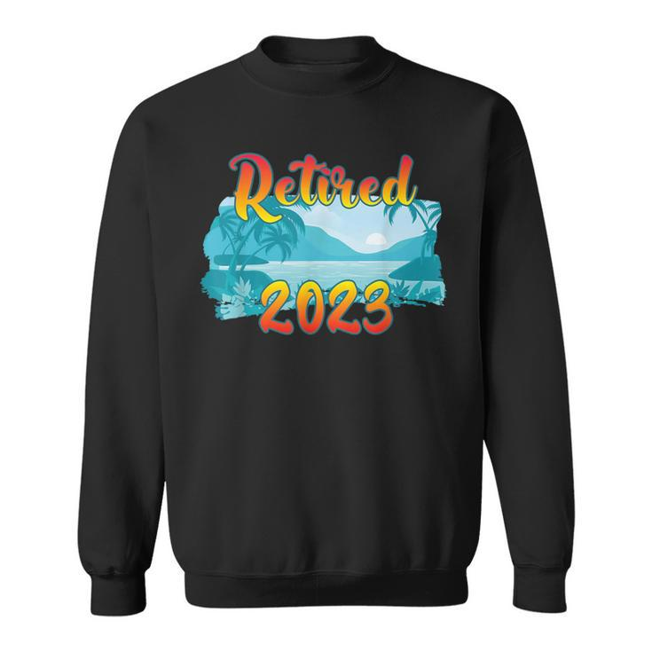 Retired 2023 Beach Scene Retro Style Sweatshirt