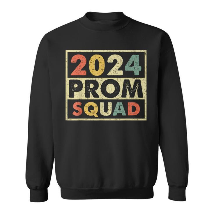 Retro 2024 Prom Squad 2023 Graduate Prom Class Of 2024 Sweatshirt