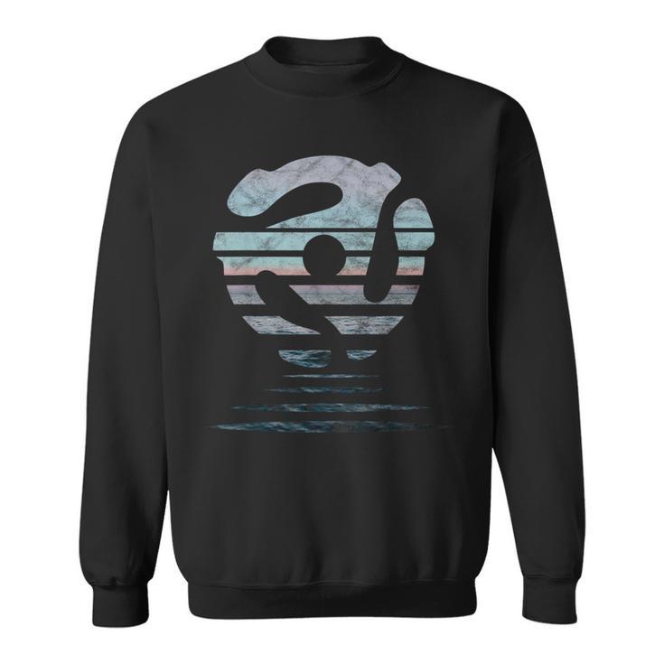 Retro 45 Rpm Record Adapter Vintage Vinyl Sunset Sweatshirt