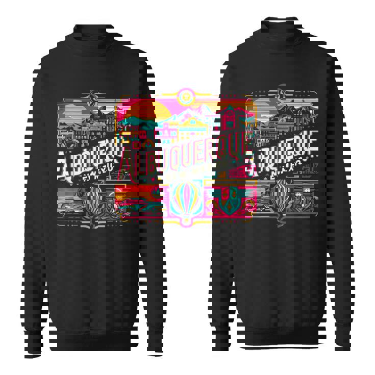 Retro 80S 90S Albuquerque New Mexico Travel Souvenir Sweatshirt
