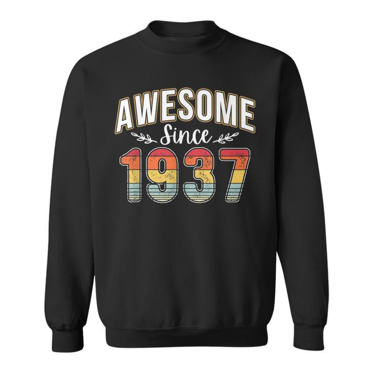 Retro 85 Years Old Awesome Since 1937 Vintage 85Th Birthday Sweatshirt
