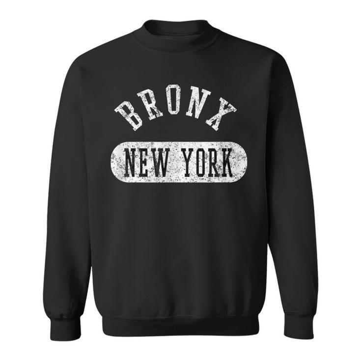 Retro Cool Vintage Bronx New York Distressed College Style Sweatshirt