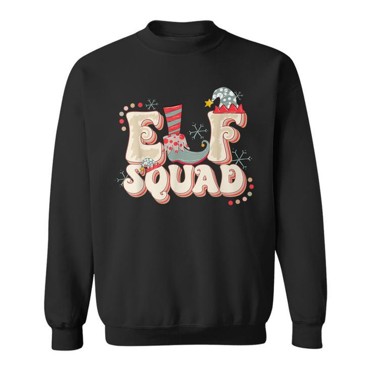 Retro Elf Squad Christmas Matching Family Christmas Sweatshirt