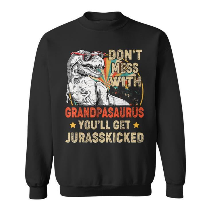 Retro Grandpa Rex Saurus Father's Day Christmas Dinosaurs Sweatshirt