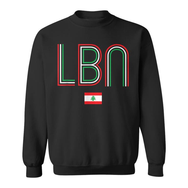 Retro Lebanon Flag Lebanese Pride Vintage Lebanon Sweatshirt